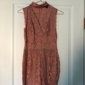 Guess l Body Con Dress with Lace and Open Back XS